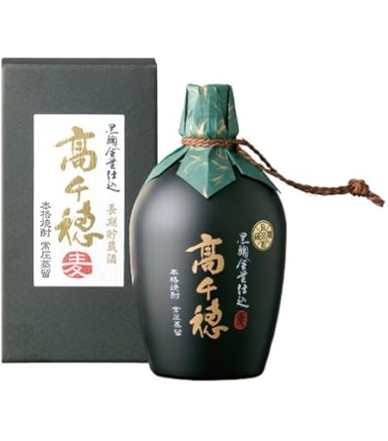 Amazon.co.jp: 乙25°黒麹樫樽長期貯蔵 高千穂 金 [ 焼酎 25度 宮崎県